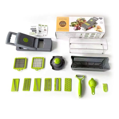 15PCS Multifunctional Food Chopper Vegetable Dicer Cutter for Home Kitchen Supplies