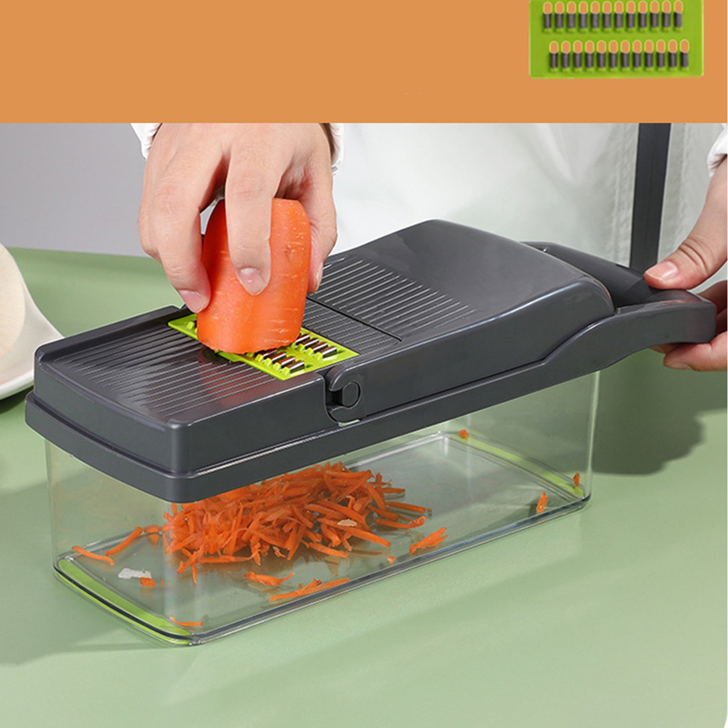 15PCS Multifunctional Food Chopper Vegetable Dicer Cutter for Home Kitchen Supplies